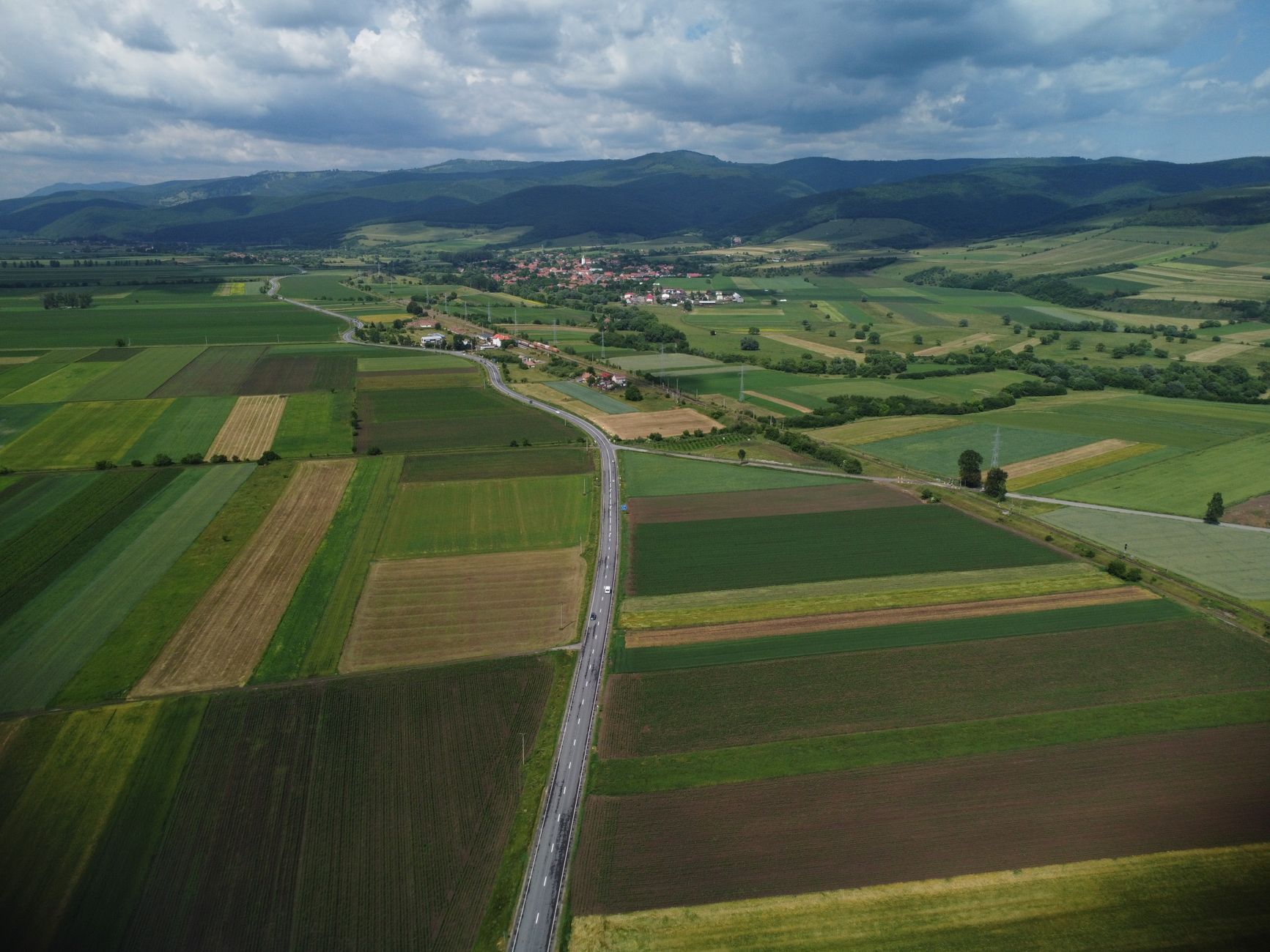 aerial photography of agricultural field