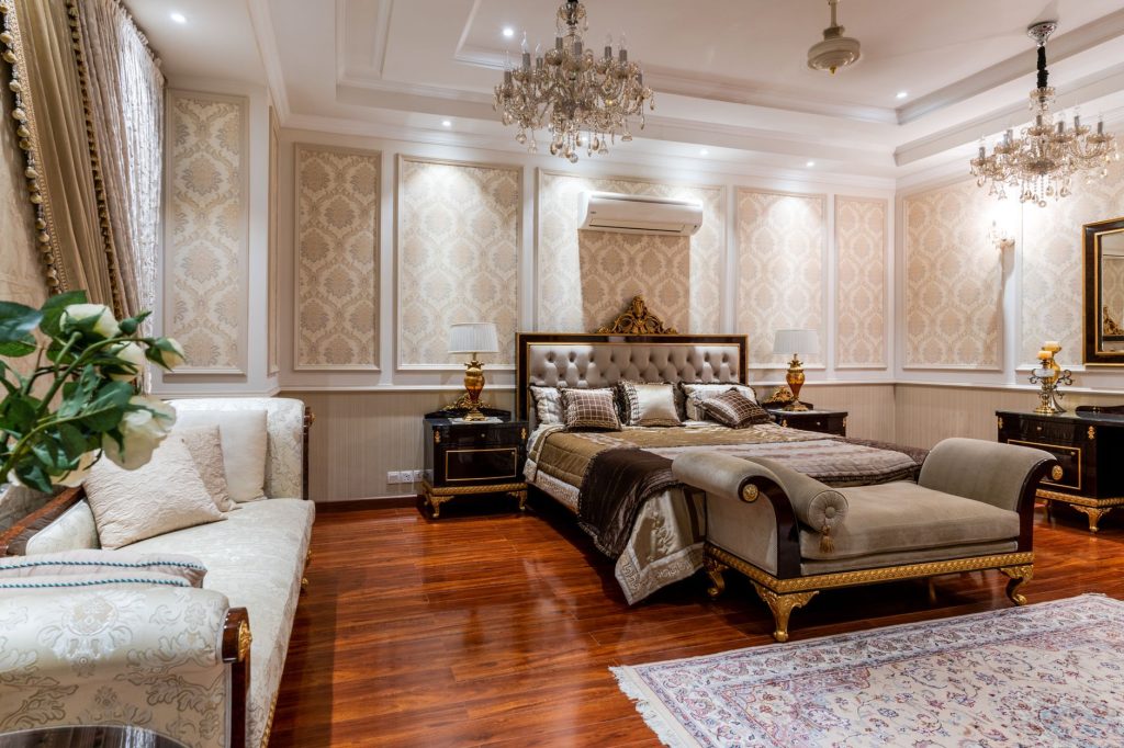 interior of a luxurious bedroom