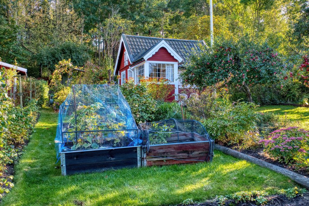charming red garden cottage in stockholm sweden